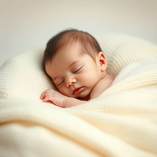 A sleeping newborn baby wrapped in a soft blanket at Luminance Studios