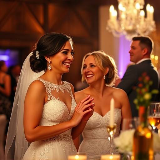 Candid shot of a bride and groom during their Chicago wedding reception