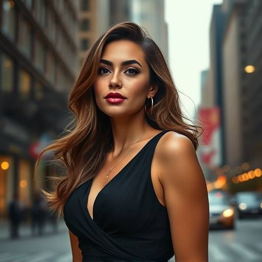 Elegant portrait of a woman in downtown Chicago